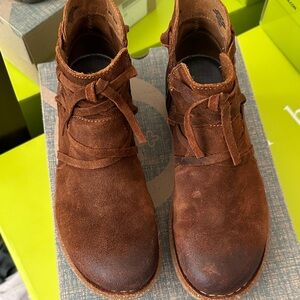 Born Women’s Tarkiln Brown Glazed Ginger Leather Ankle Boots